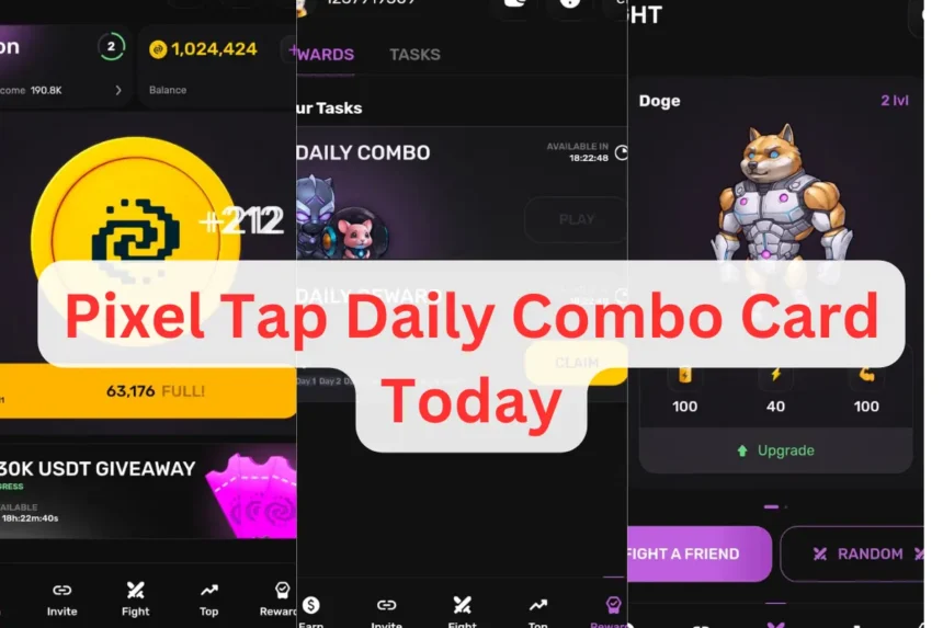 Pixel Tap Daily Combo Card Today